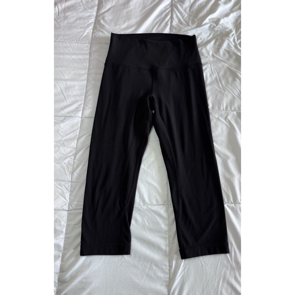 LULULEMON Align HR Pant Womens Size 6 Black Stretch Athleisure 21" Leggings EUC - Picture 1 of 8